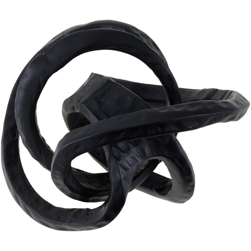 Nebi Decorative Sculpture, 7" H x 7" W x 7" D, Black
