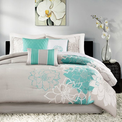 Édredon en coton imprimé pour grand lit, somptueuse jupe de lit, 3 coussins décoratifs avec bourre glamour, allure sophistiquée
