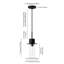 Luminaire suspendu cylindrique à 1 lumière Kristopher-2138086403