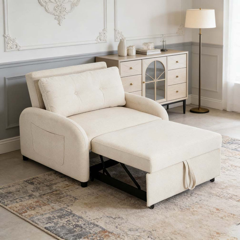 Fauteuil convertible 3 en 1, Beige