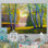 «River Through The Birch Tree Forest», reproduction sur toile flottante