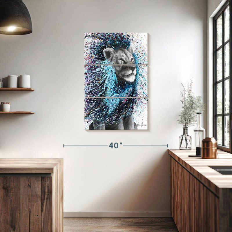Brampt rêve d'un lion, H 38 po x l 24 po