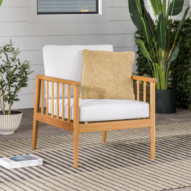 Chaise d'appoint contemporaine en bois d'eucalyptus