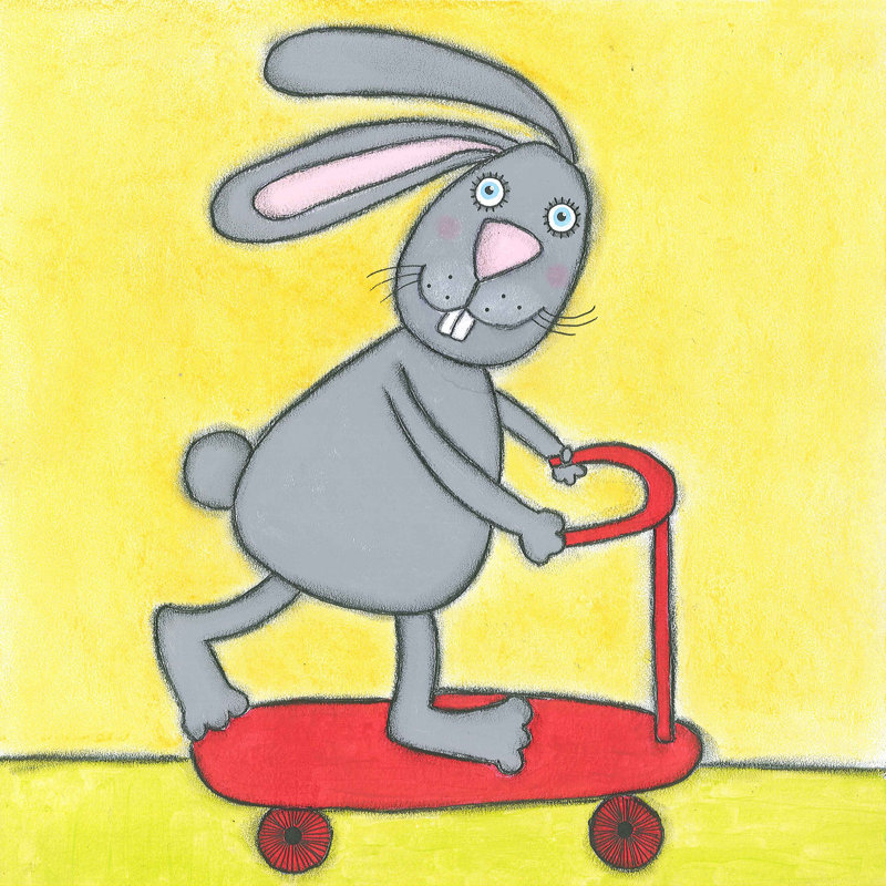 Super Animal - Rabbit by Tatijana Lawrence - Wrapped Canvas Painting, 91cm H x 91cm W