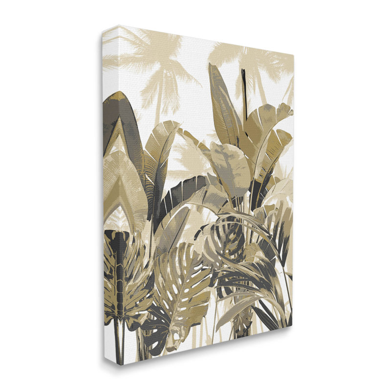 «Tropical Layered Summer Palms», art mural sur toile par Kristen Drew, L 16 po x H 20 po