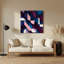 Abstrait formes 73, art mural en métal mauve-1174093760