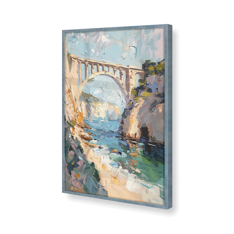 «Bridging Hues», impression encadrée sur papier par Azure Artisanal Studio, Ciel électrique, H 17 po x l 13 po x P 1,375 po