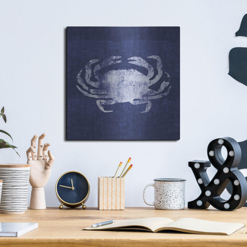 «Indigo Crab» par Linda Woods, H 12 po x l 12 po