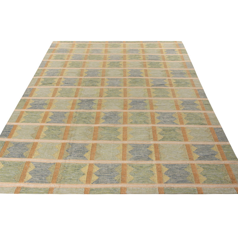Scandinavian Wool Geometric Area Rug, Rectangle 8' x 10'