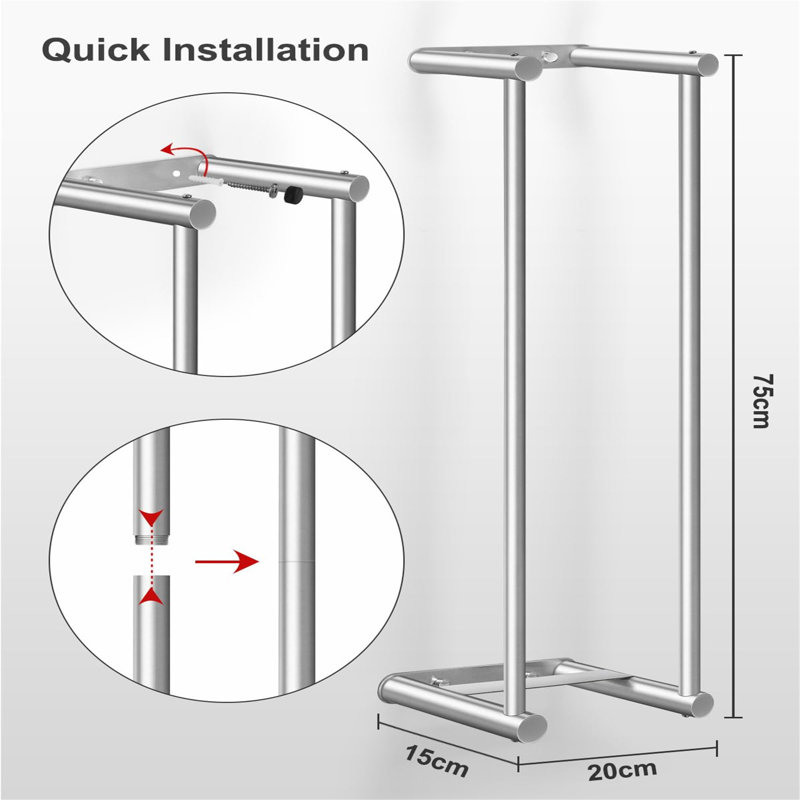 Carevic 2 Wall Mounted Required Towel Rack