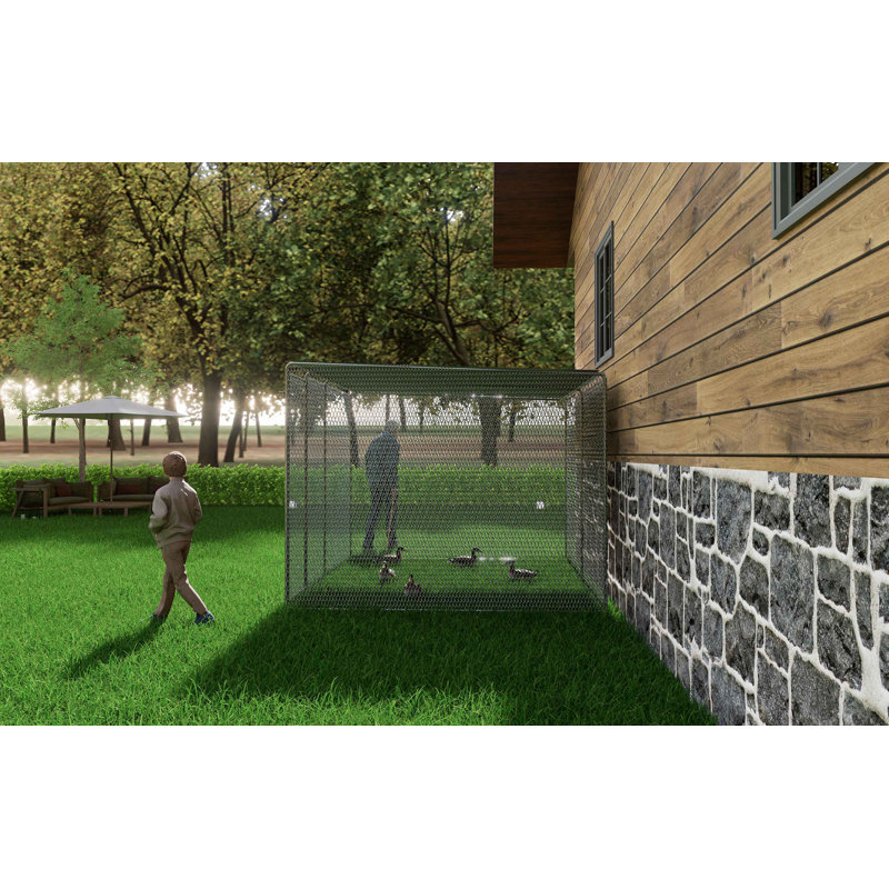 Poulailler, enclos à poules pour la cour, H 78 po x l 117,6 po x P 78 po