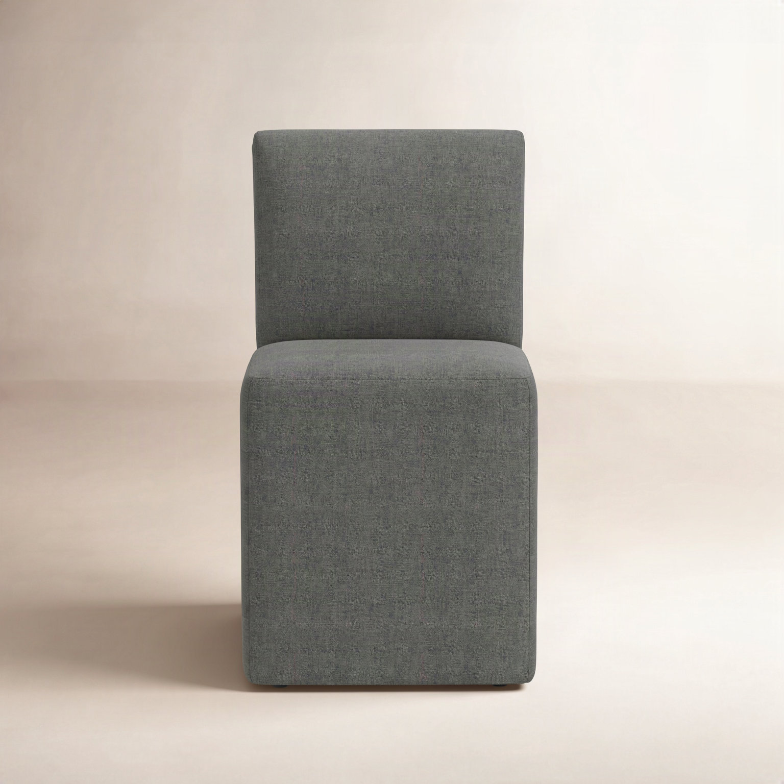 Mendy Linen Parsons Dining Chair, Zuma Charcoal Textured Linen