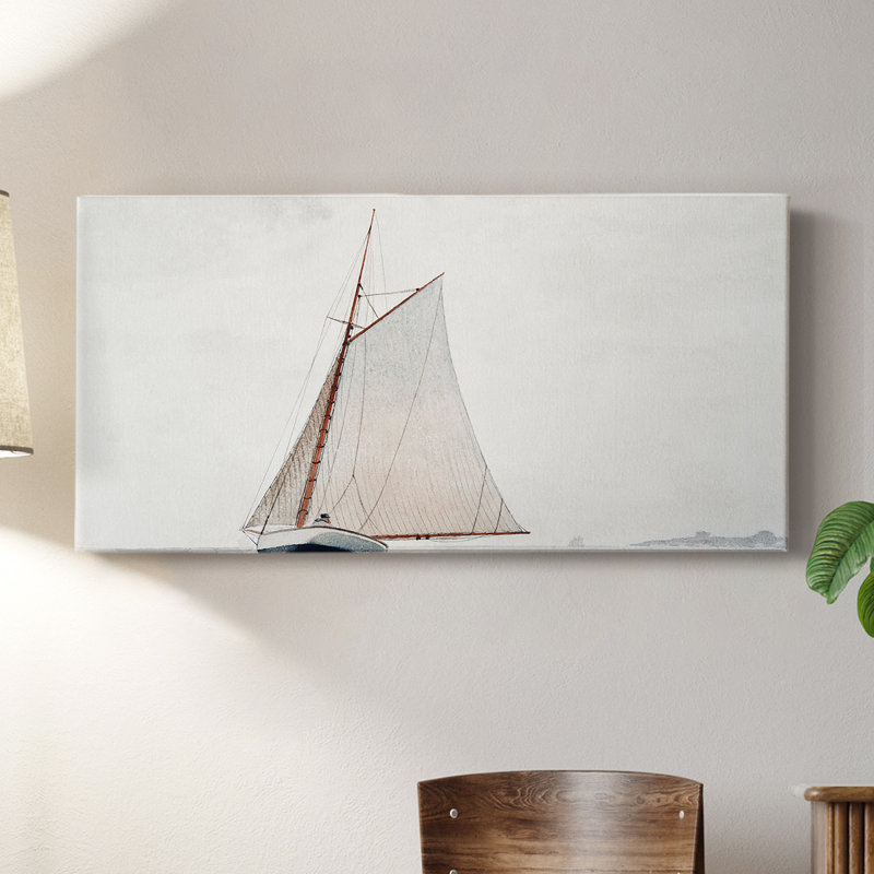 Nautical Series-CCXCV- Toile tendue avec châssis - Prêt à accrocher, H 16 po x l 32 po