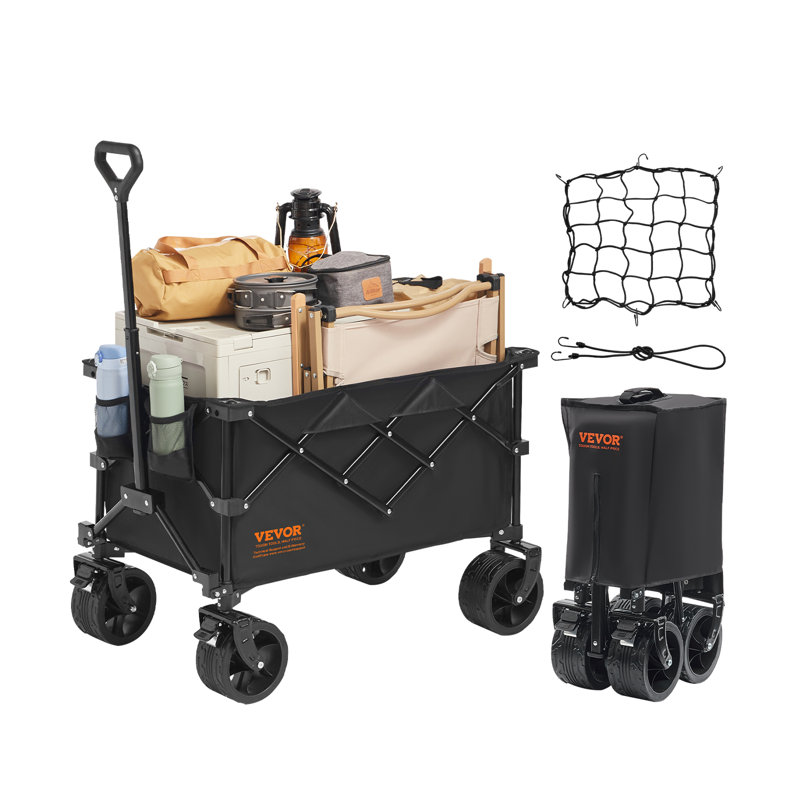 Collapsible Folding Heavy Duty Garden Carts, 108cm H x 89cm W x 54cm D