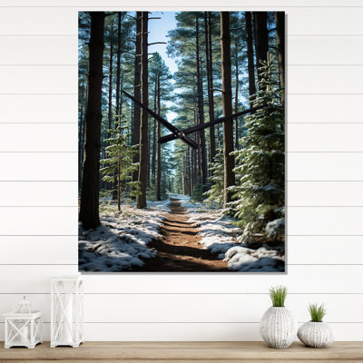 Winter Snowy Evergreen IV - Landscapes Very Wall Clocks