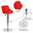 Occoquan Vinyl Bucket Seat Adjustable Height Barstool with Diamond Pattern Back-2090003955