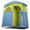 Tente de camping, vestiaire d'intimité portable 2 pièces avec sac de douche, piquets, cordes, sac de transport et poteaux de soutien, tissu Oxford 150D avec revêtement argenté, pour le camping, la pêche