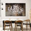 Ensemble de 3 pièces de vieux lustre en cristal sur toile Old-846144500