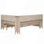 Lit de jour en bois avec tablettes de rangement et 3 tiroirs-1743870685