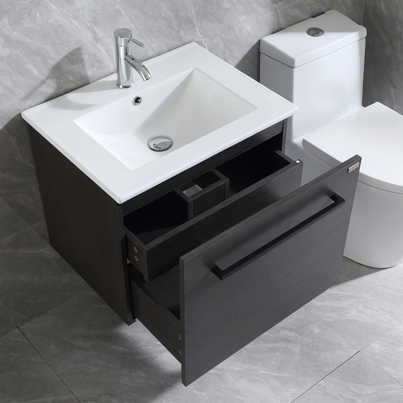 Ensemble de meuble-lavabo simple mural 24 po Garron