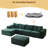 135" Cloud Modular Sectional Sofa With U-Shape Chaise, Cloud Couch Sectional With Deep Seat & Plush Corduroy Fabric, No Assembly Needed Upholstered Boneless Couches For Living Room-875733324