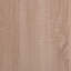 Console contemporaine blanche et brun clair avec trois tablettes ouvertes
