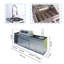 Barbecue d'îlot de cuisine extérieure de luxe en acier inoxydable, 4 brûleurs, 101 pouces, 72 000 BTU