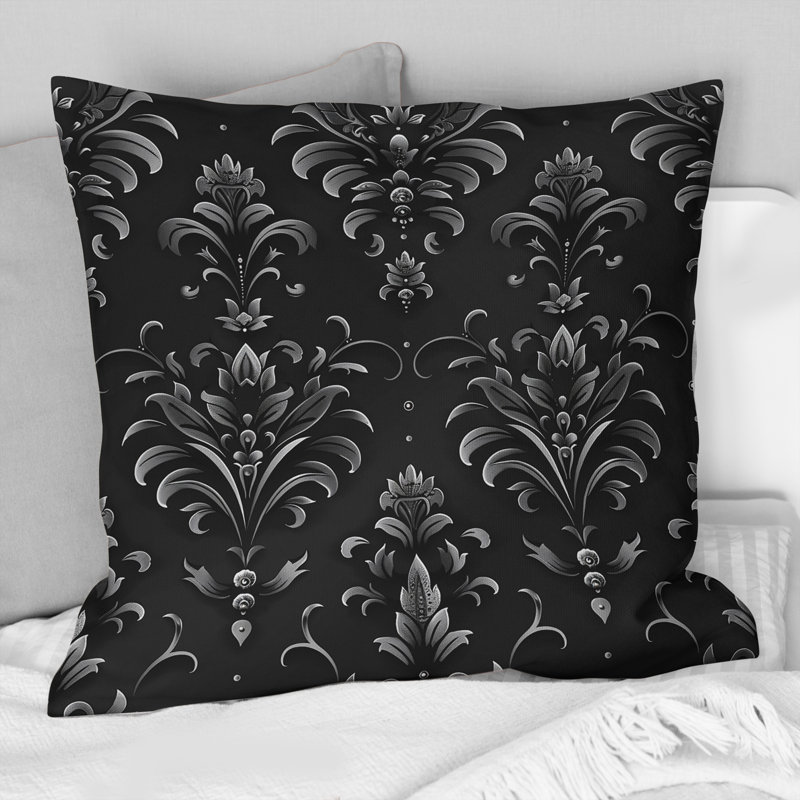 Black Rustic Elegance IV - Coussin Country, H 16 po x l 16 po, Carrée