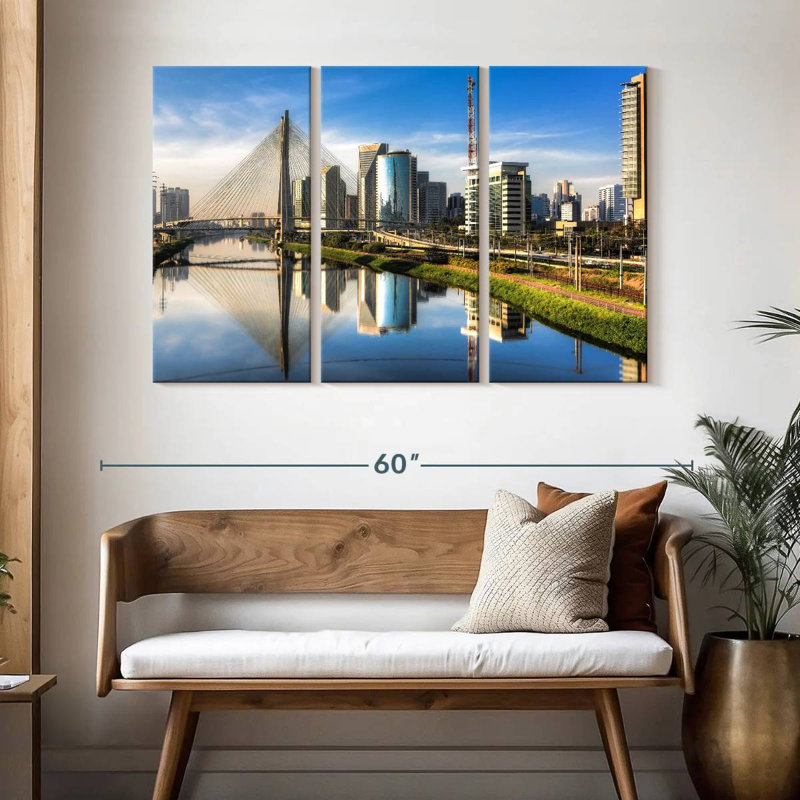 River In Sao Paulo, 32" H x 50" W