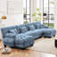Canapé modulaire en U rembourré avec 2 repose-pieds-457420041-457420043