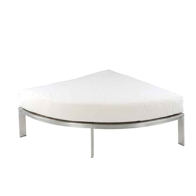 Tivoli Outdoor Ottoman, Ash