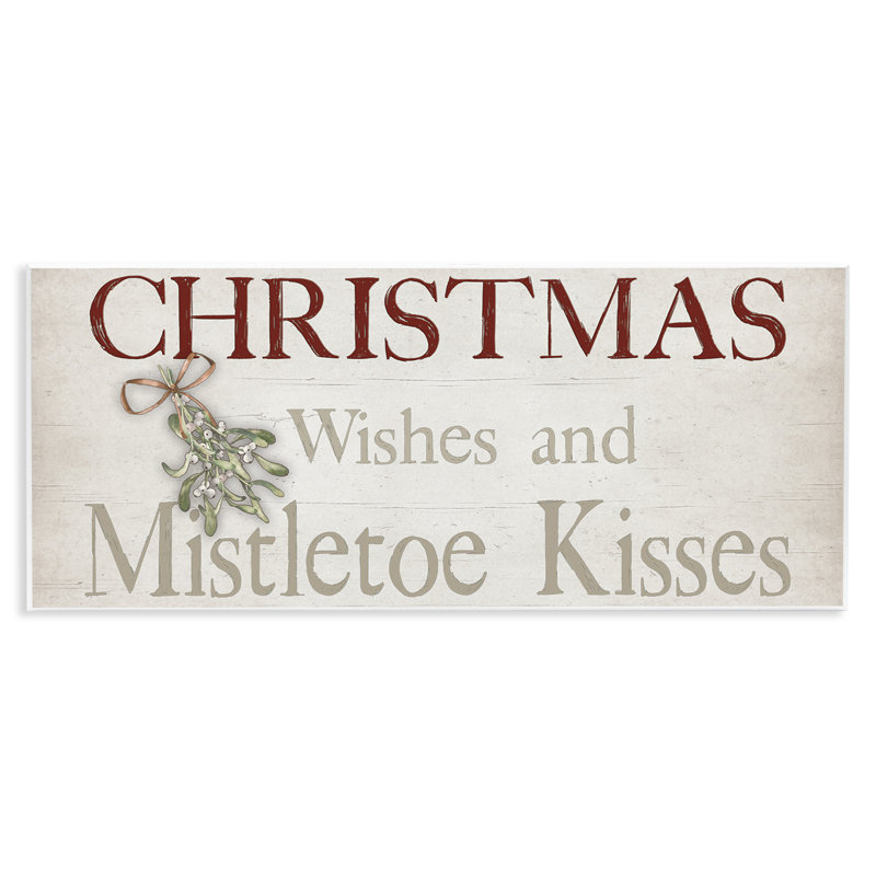 «Christmas Wishes & Mistletoe Kisses», plaque murale par Susie Boyer