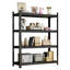 4 Height-Adjustable Metal Storage Rack, 63" H, 45.15" W, 17.7" D, Black, Stable & Strong, 1600 Lbs Total Capacity, Quick Installation Vertical Adjustable Tall, Wide, Deep, Spacious, Supports 400 Per