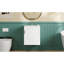 Meuble-lavabo mural de 50 cm (20 po), blanc, moderne, avec lavabo, tablette latérale ouverte et porte-papier hygiénique, matériau résistant à l'eau, solution gain de place