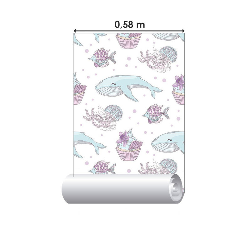 Rouleau de papier peint autocollant L 126 po x l 24 po Lucian