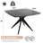 45.2" Square Pedestal Dining Table With Metal Base-1442326017
