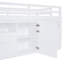 Lit mezzanine simple blanc avec 4 tiroirs, une armoire et des tablettes - confortable pour la chambre à coucher-108161660