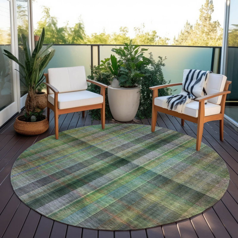 Tapis intérieur / extérieur Kinslee, Rond 8 pi