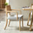 Stainless steel solid wood dining table set-106445363