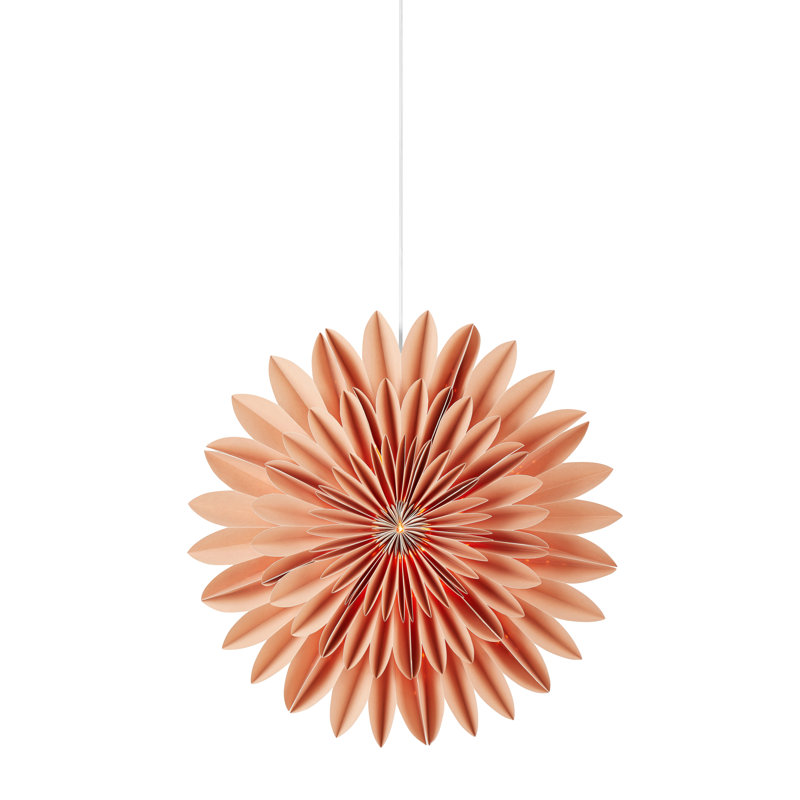 Cornelia 60cm H Paper Novelty Pendant Shade, Light Brown
