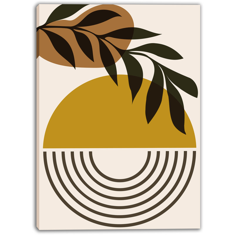 Golden Arc Botanicals Canvas Wrapped Wall Art, 24" H x 16" W x 1.5" D