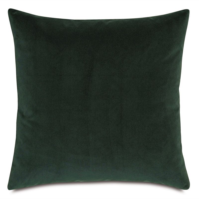 Coussin décoratif en émeraude Brahms Alpaca, Carré 22 po, Émeraude