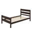 Structure de lit simple avec tête de lit simple et pied de lit, lit plateforme en bois sans sommier-894859918