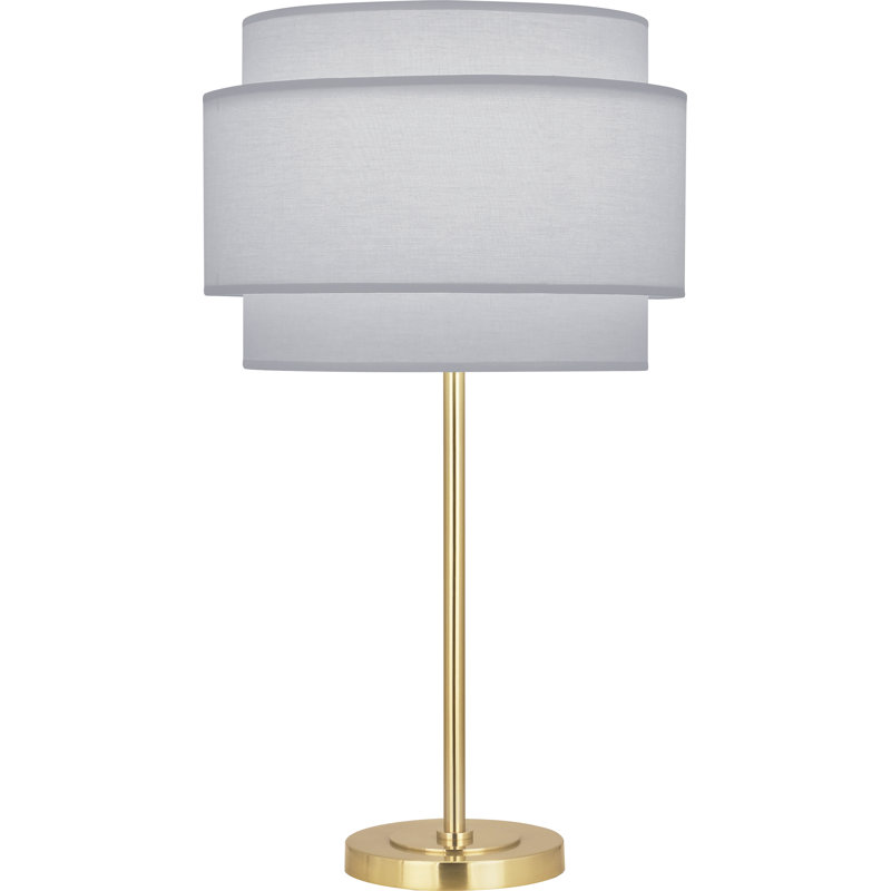 Lampe de table Decker, Gris perle, Laiton moderne