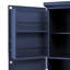 Spacious Pantry Cabinet With Adjustable Shelves, Mdf Blue Design For Kitchen