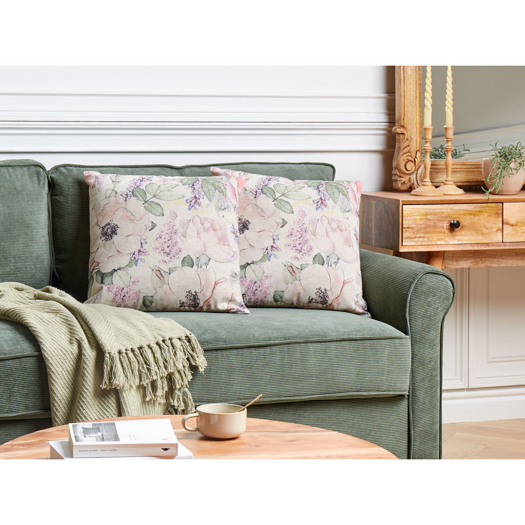 Ivey Floral Square Throw Cushion mit Füllung