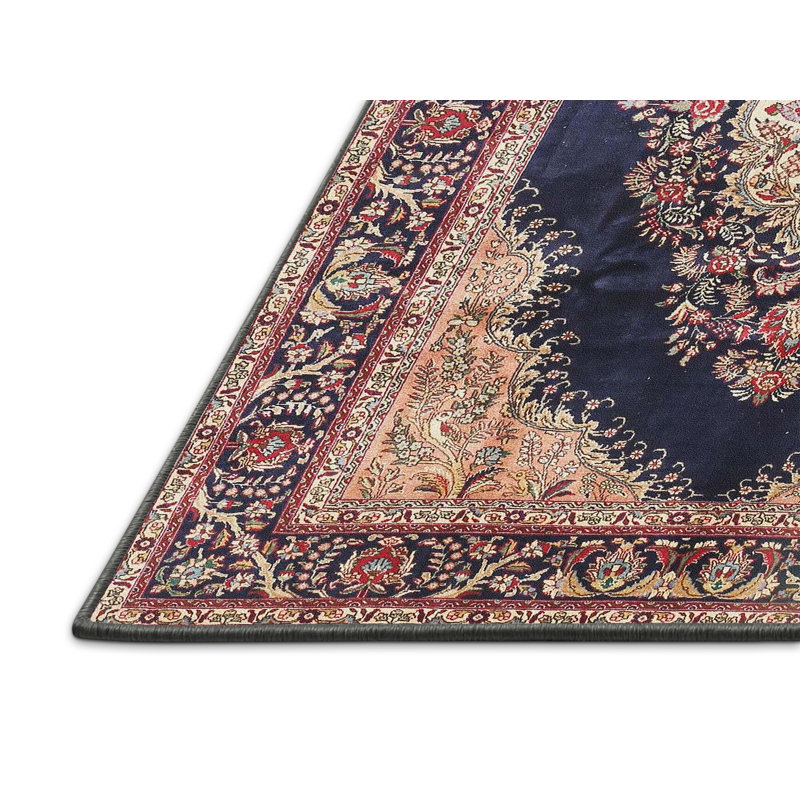 Tapis traditionnel brun/rouge/noir Hoellein, Rectangle 2 pi x 4 pi
