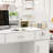 Rectangle Solid + Manufactured Wood Reception Desk with Filing Cabinet