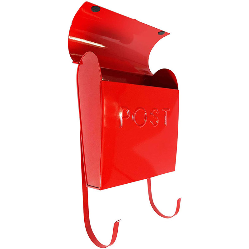 Boîte aux lettres murale poteau Euro, rouge
