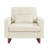38.5" W Oversized Upholstered Armchair With Pillow Back and Wooden legs